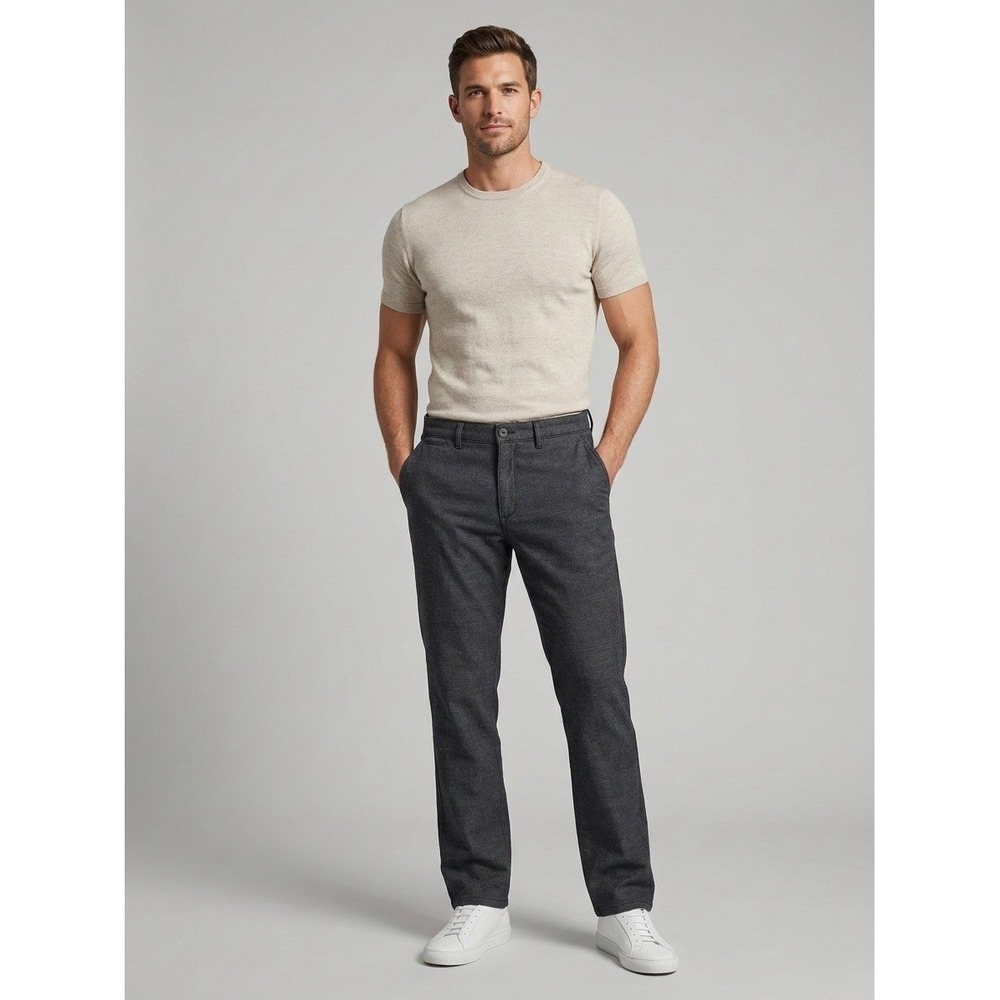 Halsey 44 Mens Stretch Chino Pants Charcoal Gray Straight Leg 34x28